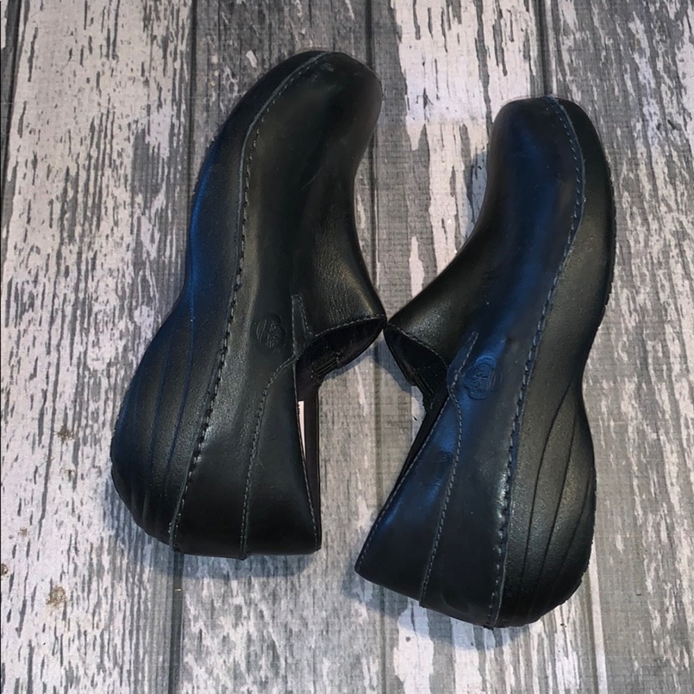Timberland Black Leather Clogs Shoes Size 6.5 M - Picture 4 of 7